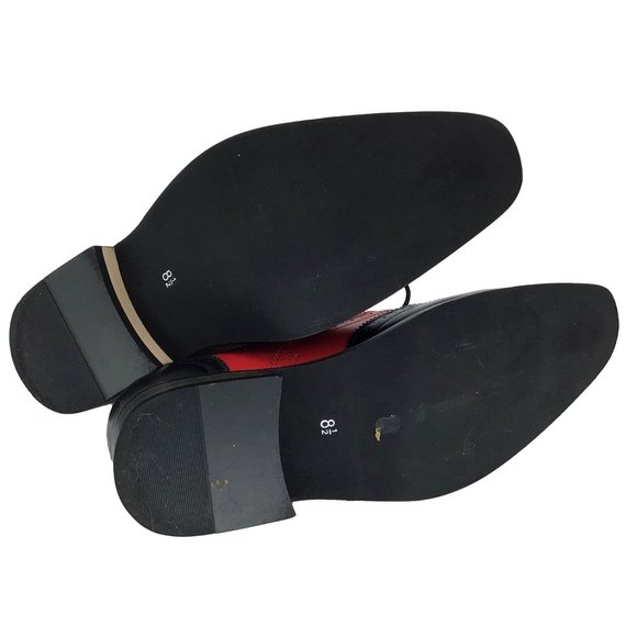 UV Signature Oxfords Men's Size 8.5 Black Red - Picture 6 of 6